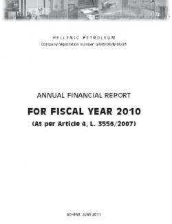 ANNUAL FINANCIAL REPORT